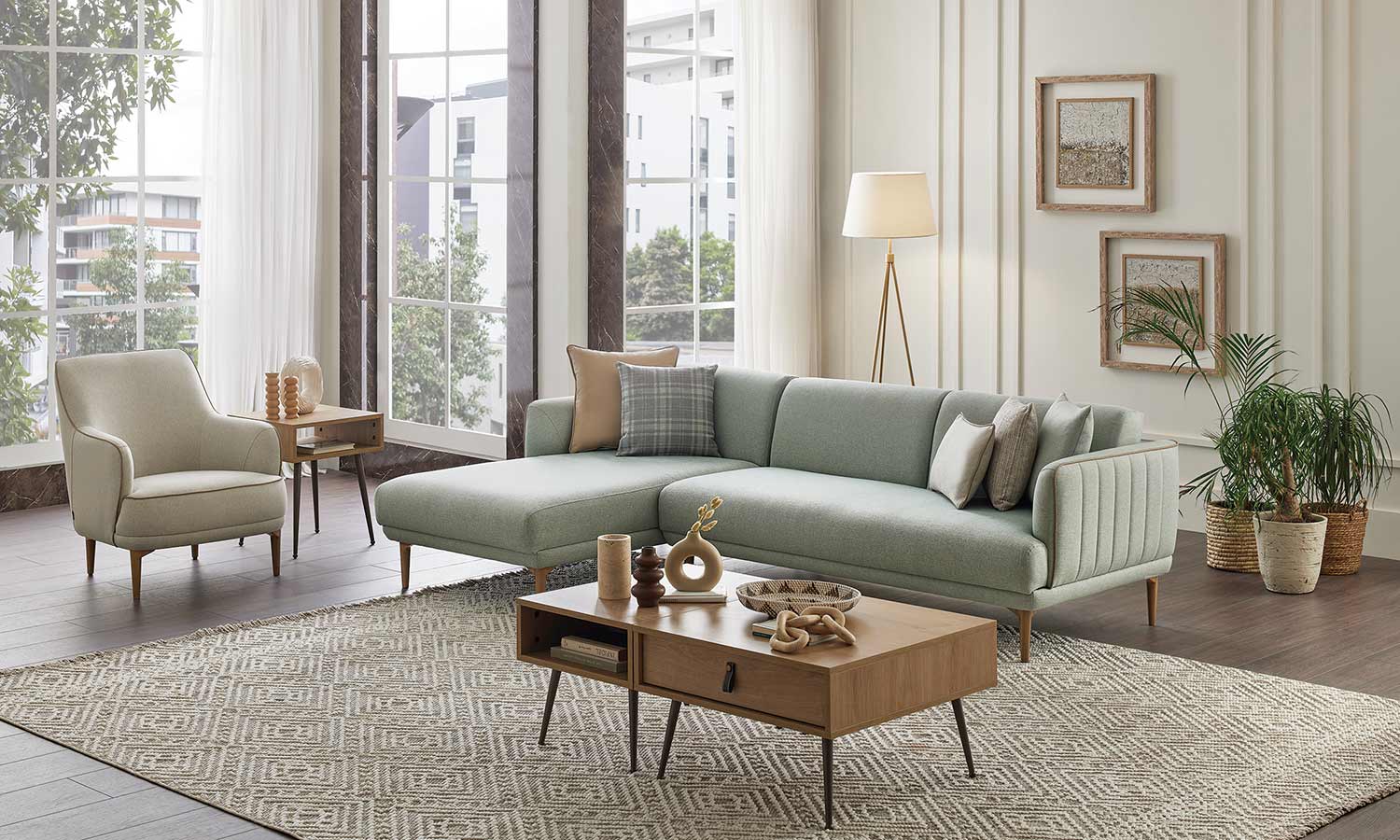 Helis Corner Sofa Set